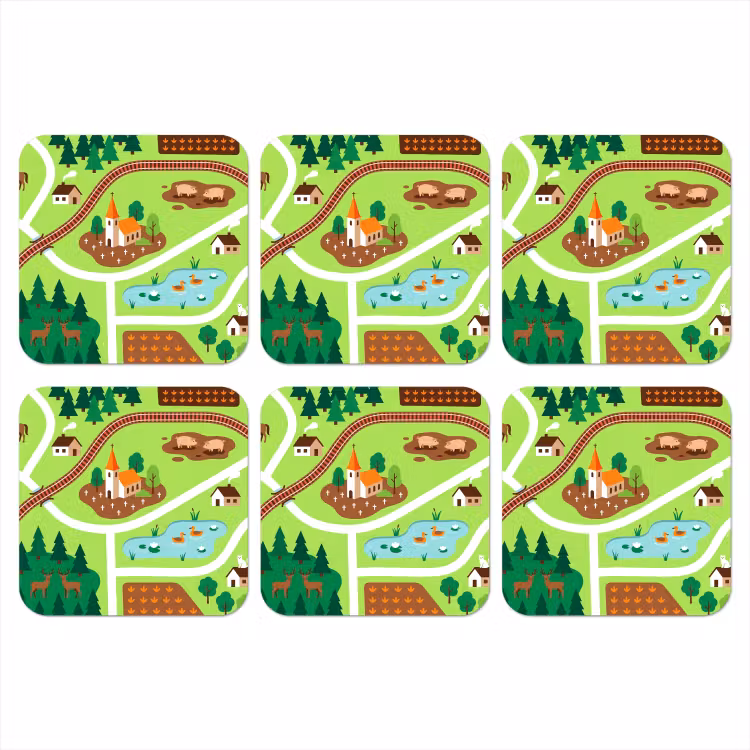 Coaster - Countryside - Animals - Illustration — 1