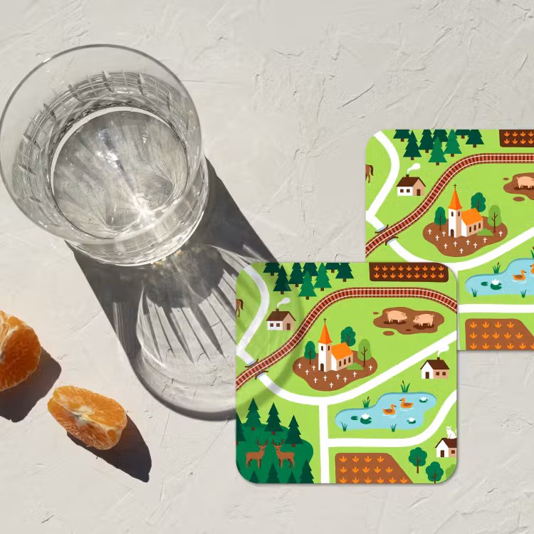 Coaster - Countryside - Animals - Illustration — 2