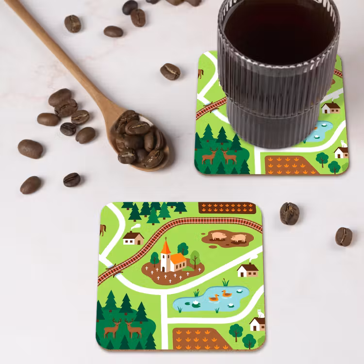 Coaster - Countryside - Animals - Illustration — 4