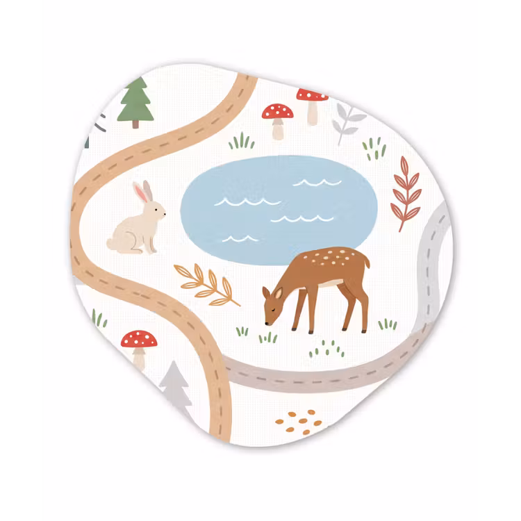 Organic painting - Aluminum -. Animals - Forest - Illustration — 1