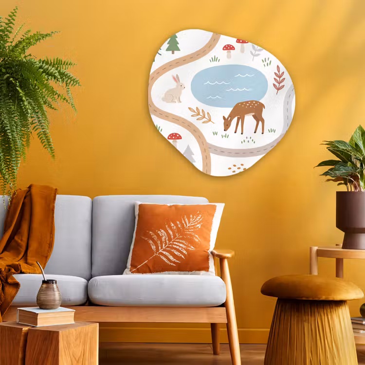 Organic painting - Aluminum -. Animals - Forest - Illustration — 3