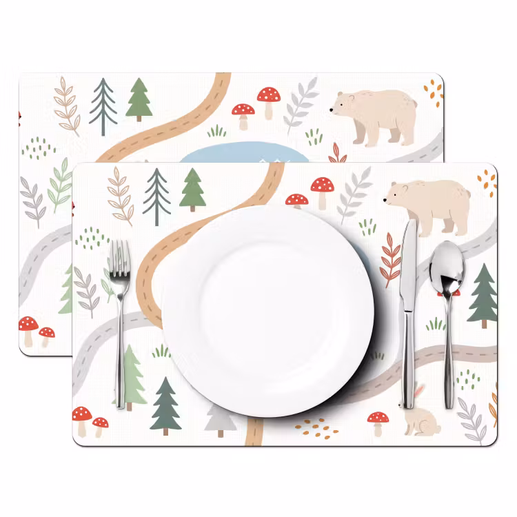 Placemat - 6 pieces - Animals - Forest - Illustration — 2