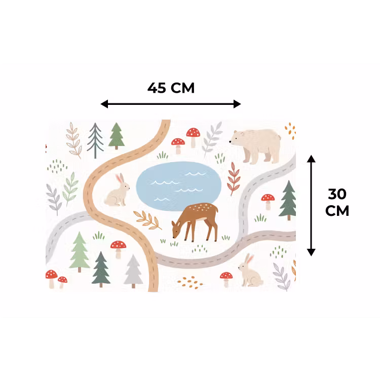 Placemat - 6 pieces - Animals - Forest - Illustration — 3