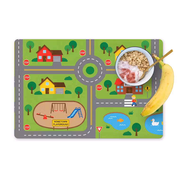 Placemat - 6 pieces - City - Roads - Cartoon — 1