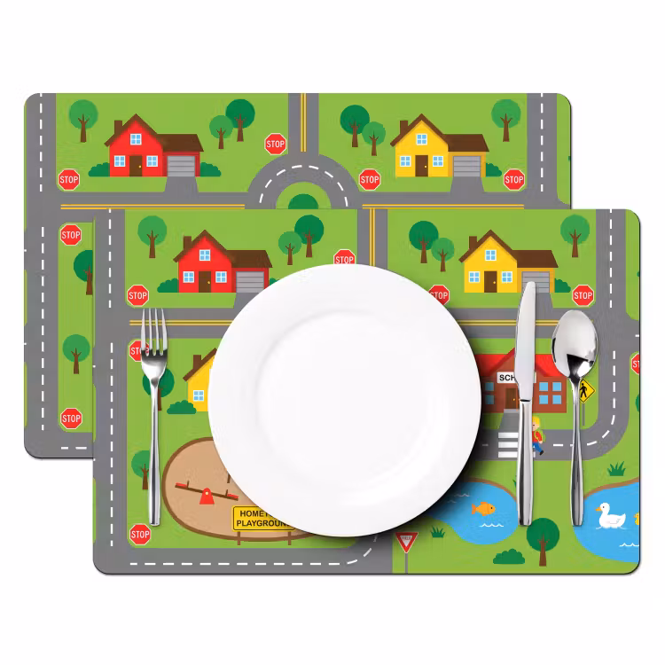 Placemat - 6 pieces - City - Roads - Cartoon — 2