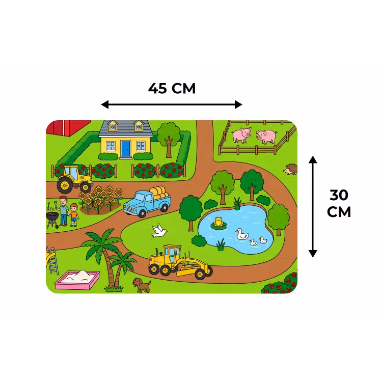 Placemat - 6 pieces - Countryside - Animals - Cartoon — 3