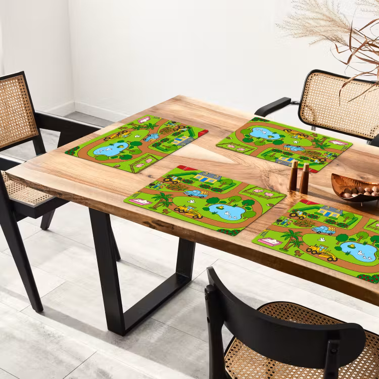 Placemat - 6 pieces - Countryside - Animals - Cartoon — 4