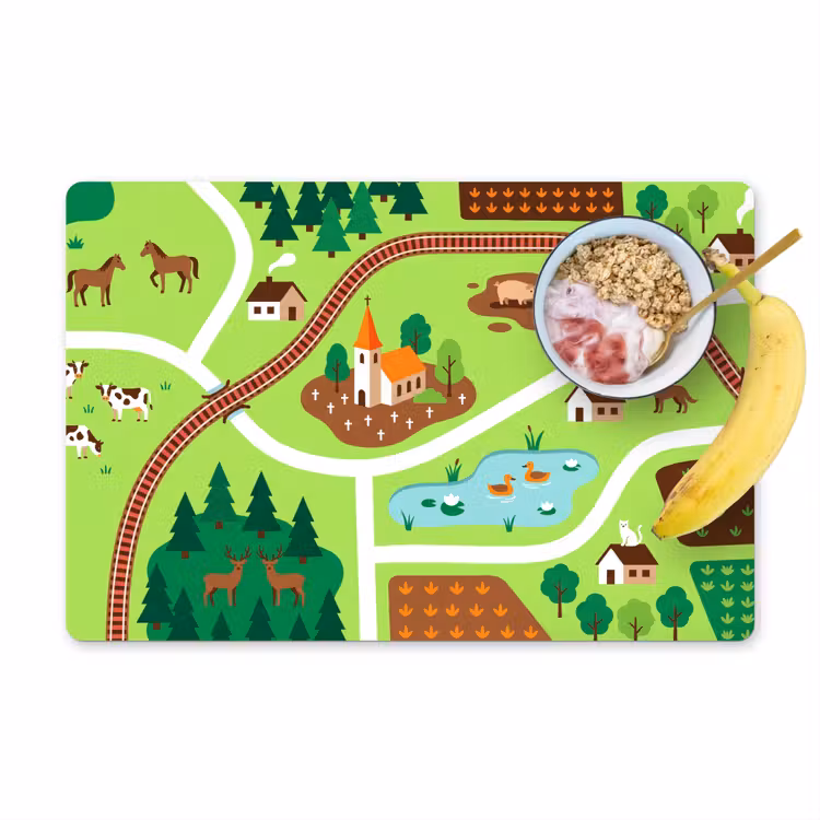 Placemat - 6 pieces - Countryside - Animals - Illustration — 1