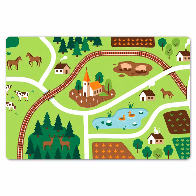 Placemat - 6 pieces - Countryside - Animals - Illustration — 6
