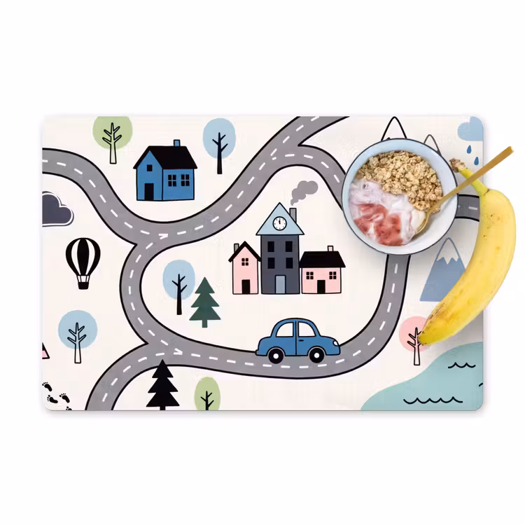 Placemat - 6 pieces - Map - City - Child-Friendly — 1