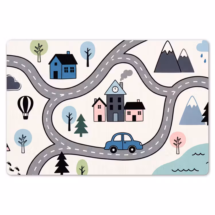 Placemat - 6 pieces - Map - City - Child-Friendly — 6