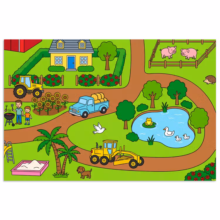 Poster - Countryside - Animals - Cartoon — 1