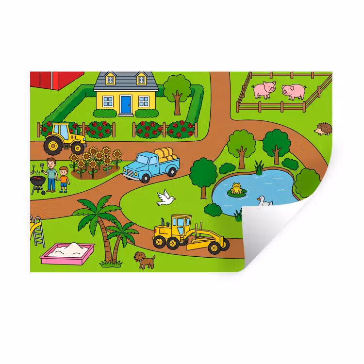 Wall Sticker - Countryside - Animals - Cartoon — 1