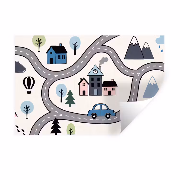 Wall Sticker - Map - City - Kid-Friendly — 1