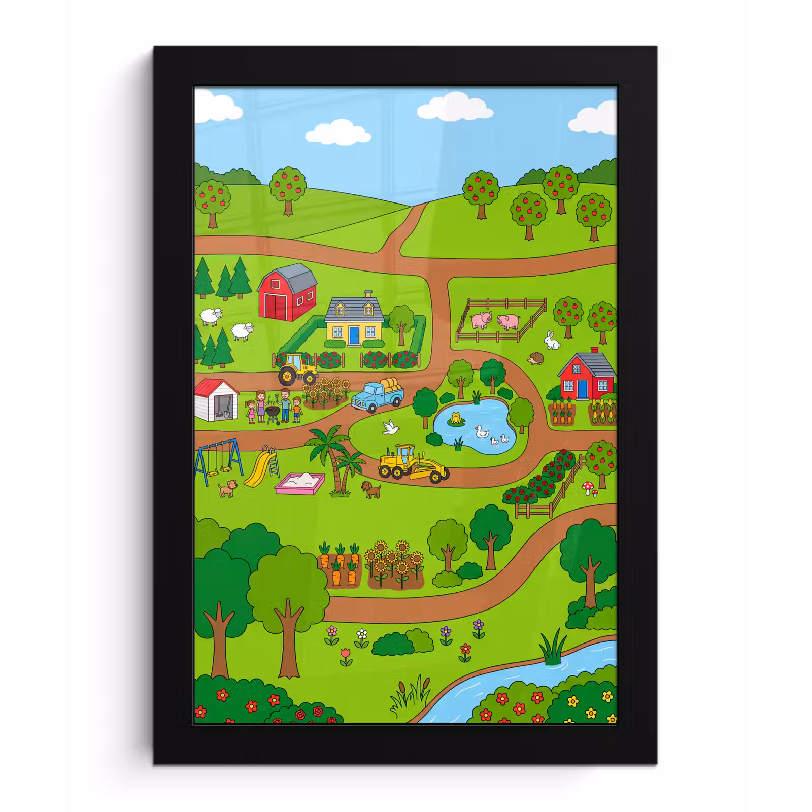 Framed Prints - Countryside - Animals - Cartoon — 1