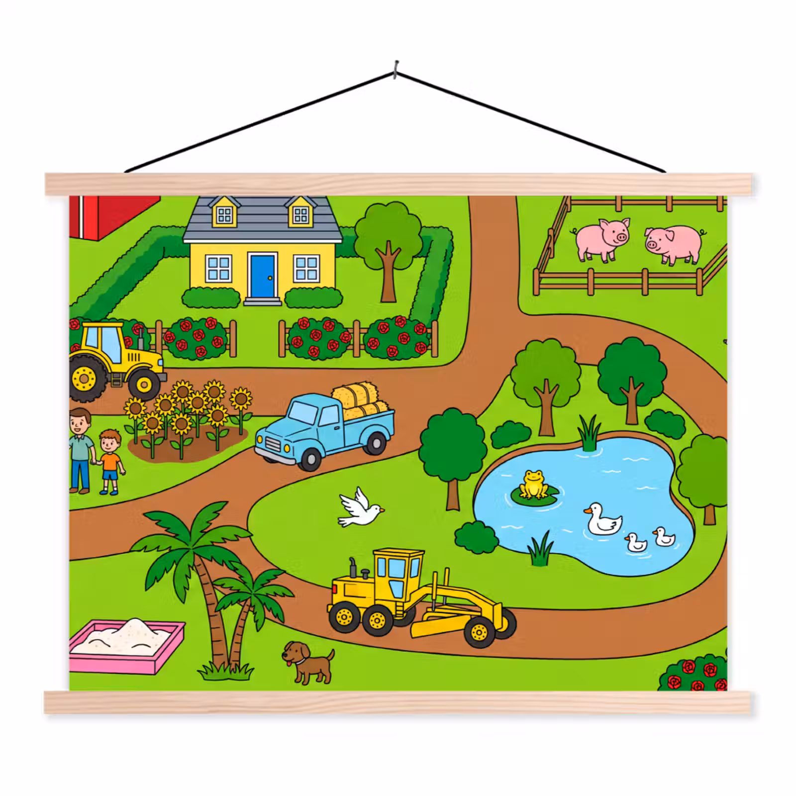 Hanging Poster - Countryside - Animals - Cartoon — 1