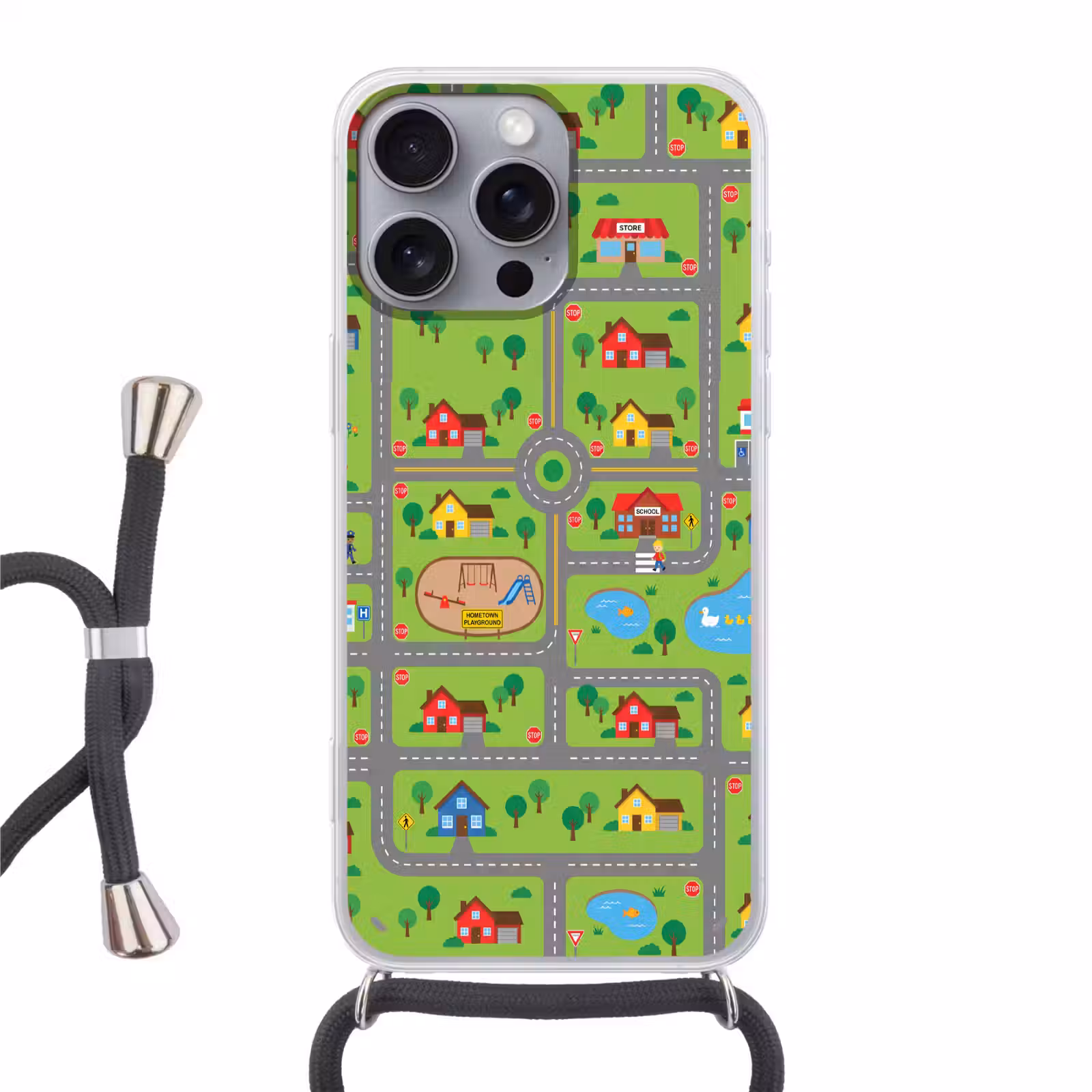 Phone case crossbody - City - Roads - Cartoon — 1