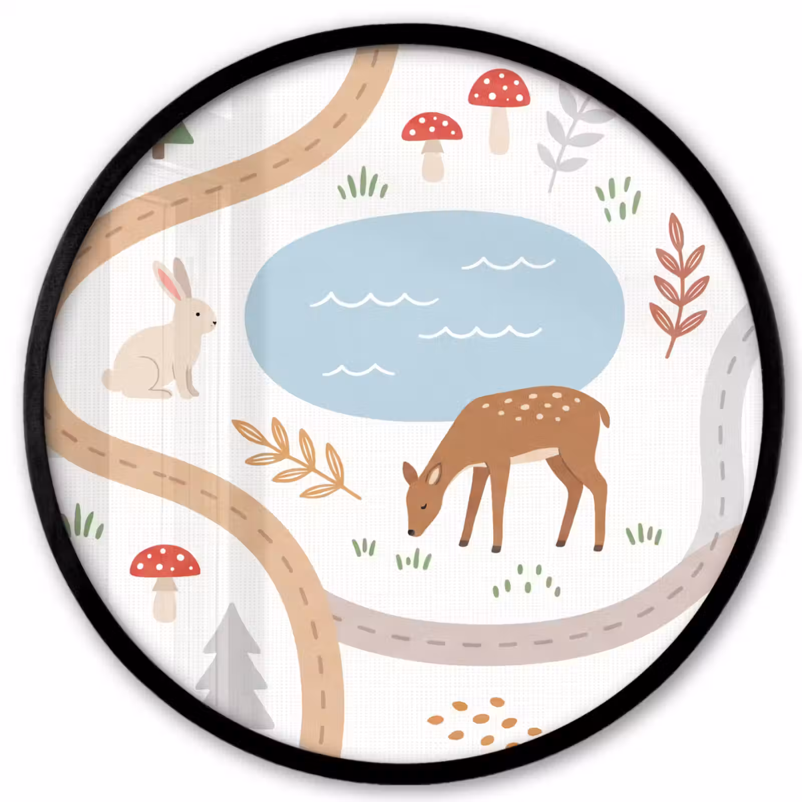 Photo Frame Round - Animals - Forest - Illustration — 1