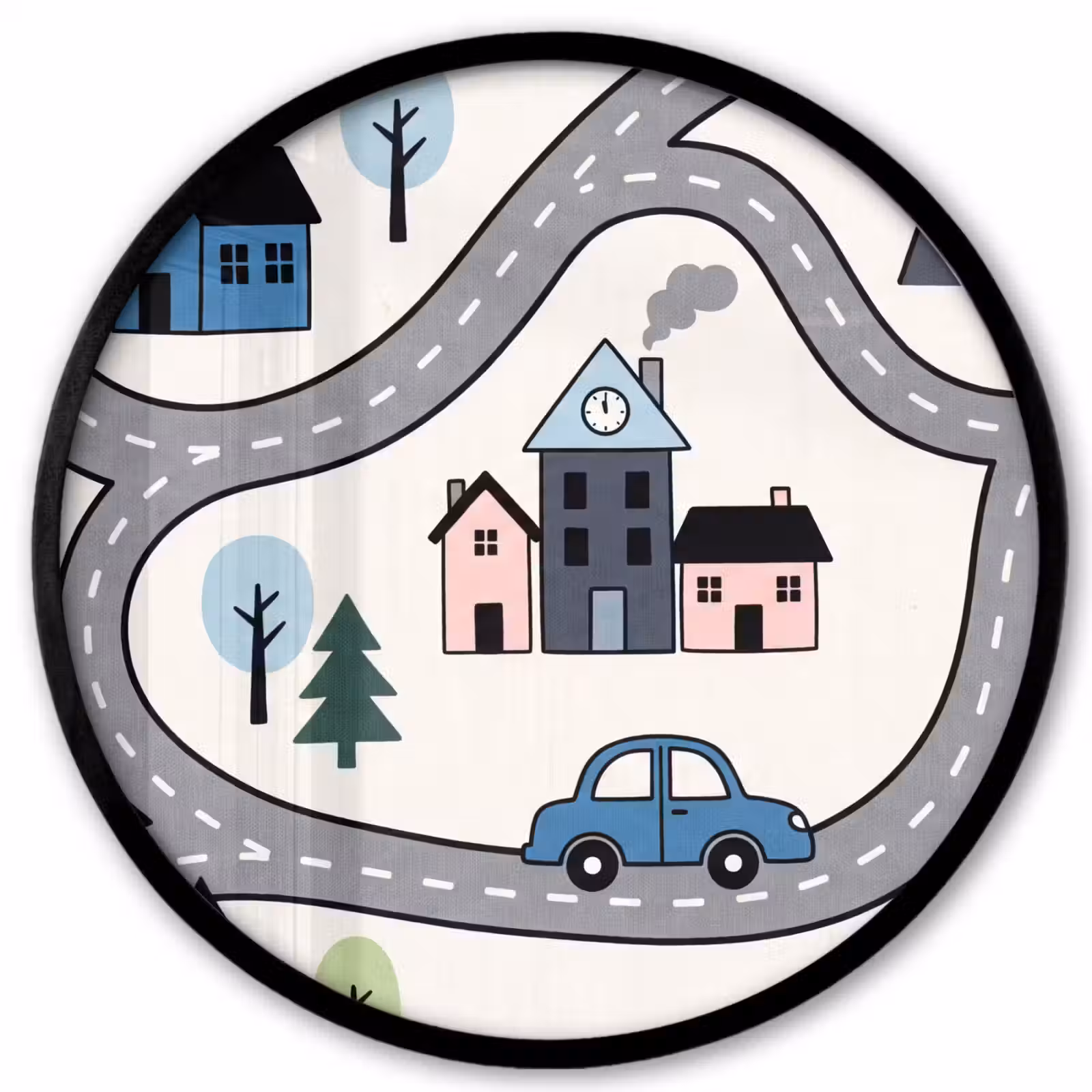 Photo Frame Round - Map - City - Kid-Friendly — 1