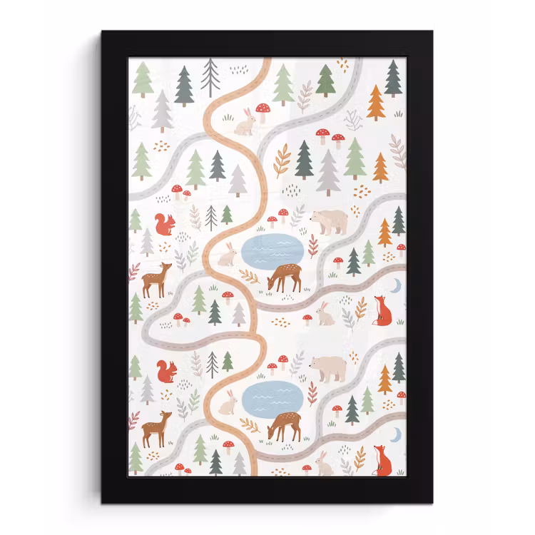 Framed Prints - Animals - Forest - Illustration — 1