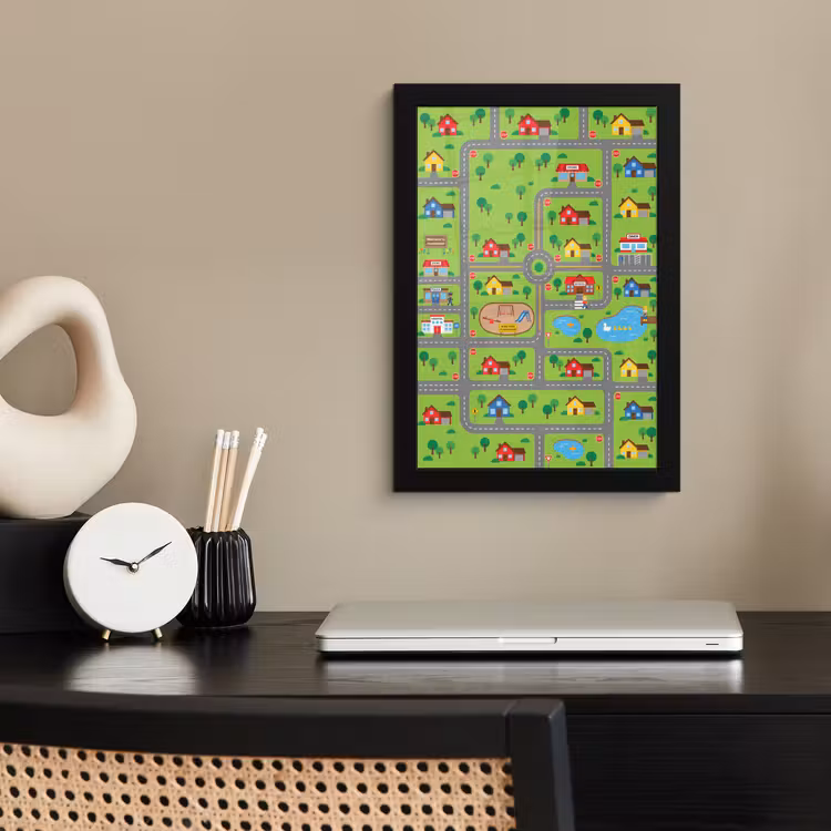 Framed Prints - City - Roads - Cartoon — 2