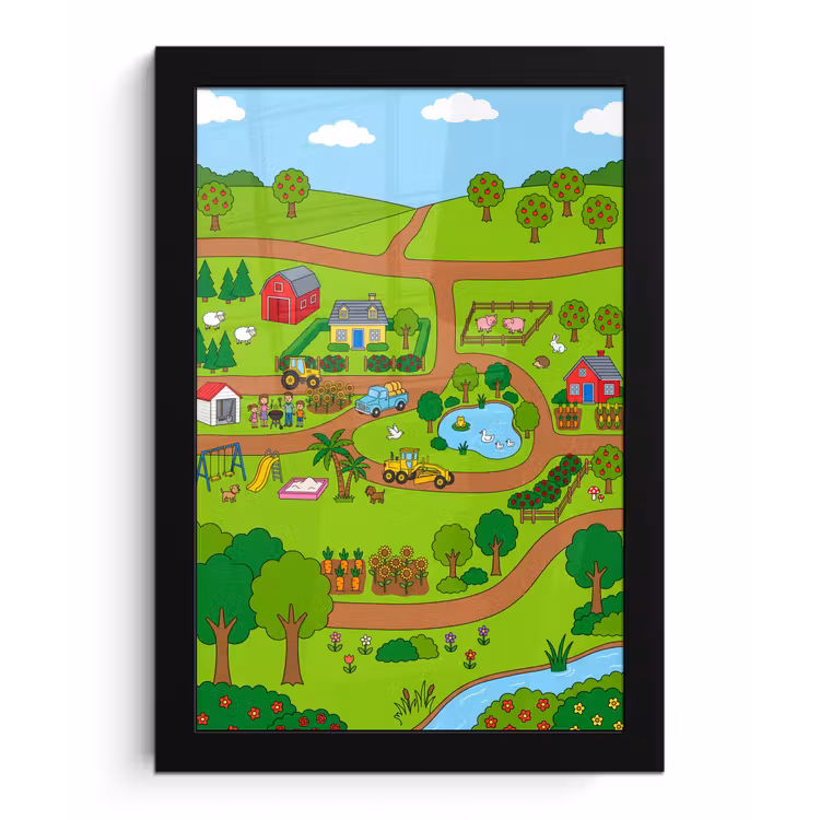 Framed Prints - Countryside - Animals - Cartoon — 1