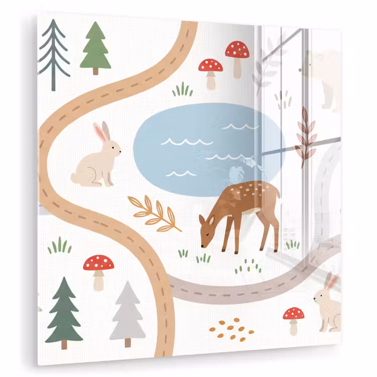 Glass Print - Animals - Forest - Illustration — 1