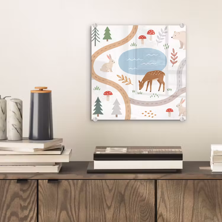 Glass Print - Animals - Forest - Illustration — 2