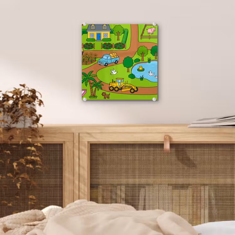 Glass Print - Countryside - Animals - Cartoon — 5