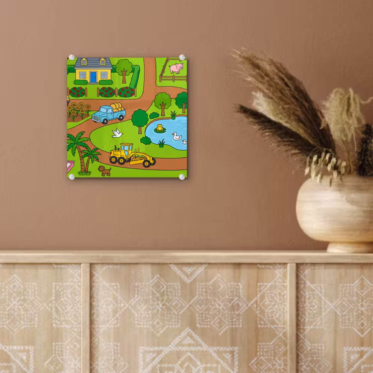 Glass Print - Countryside - Animals - Cartoon — 6