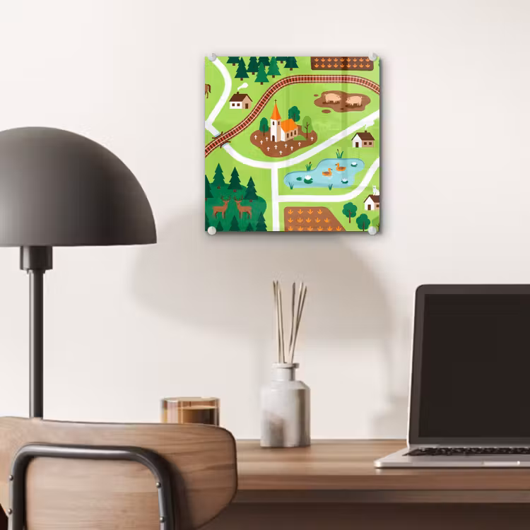 Glass Print - Countryside - Animals - Illustration — 7