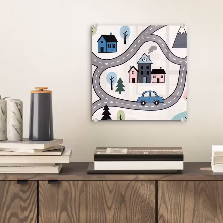 Glass Print - Map - City - Kid-Friendly — 2