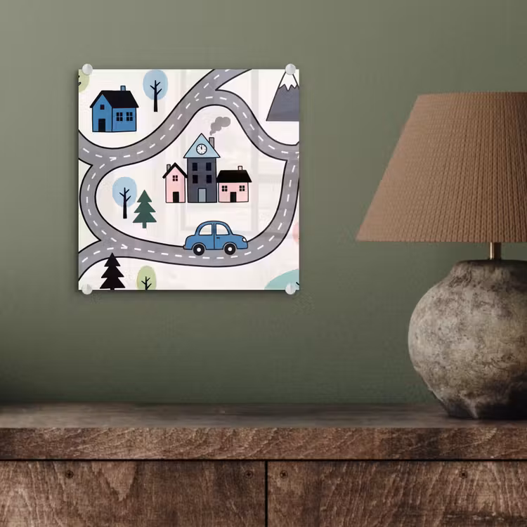 Glass Print - Map - City - Kid-Friendly — 4
