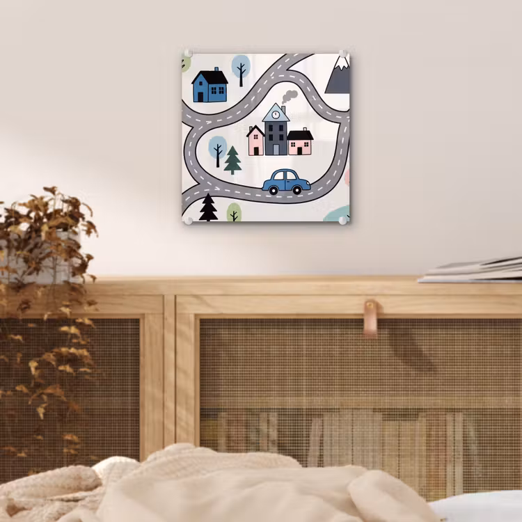 Glass Print - Map - City - Kid-Friendly — 5