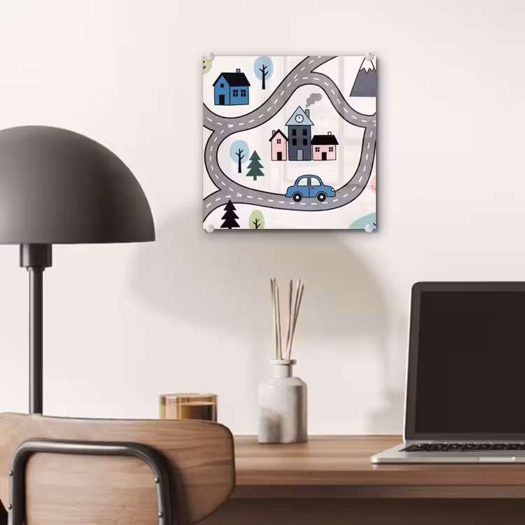 Glass Print - Map - City - Kid-Friendly — 7
