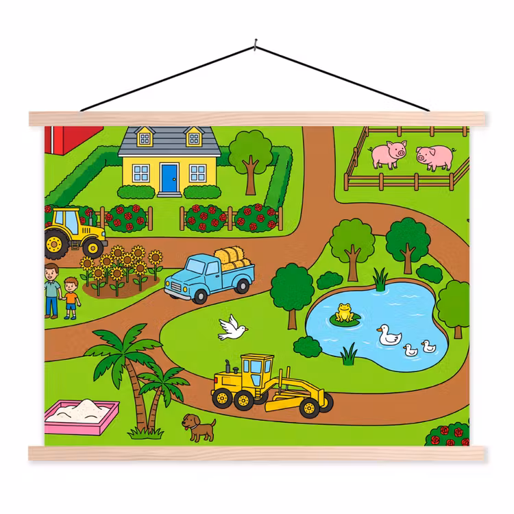 Hanging Poster - Countryside - Animals - Cartoon — 1