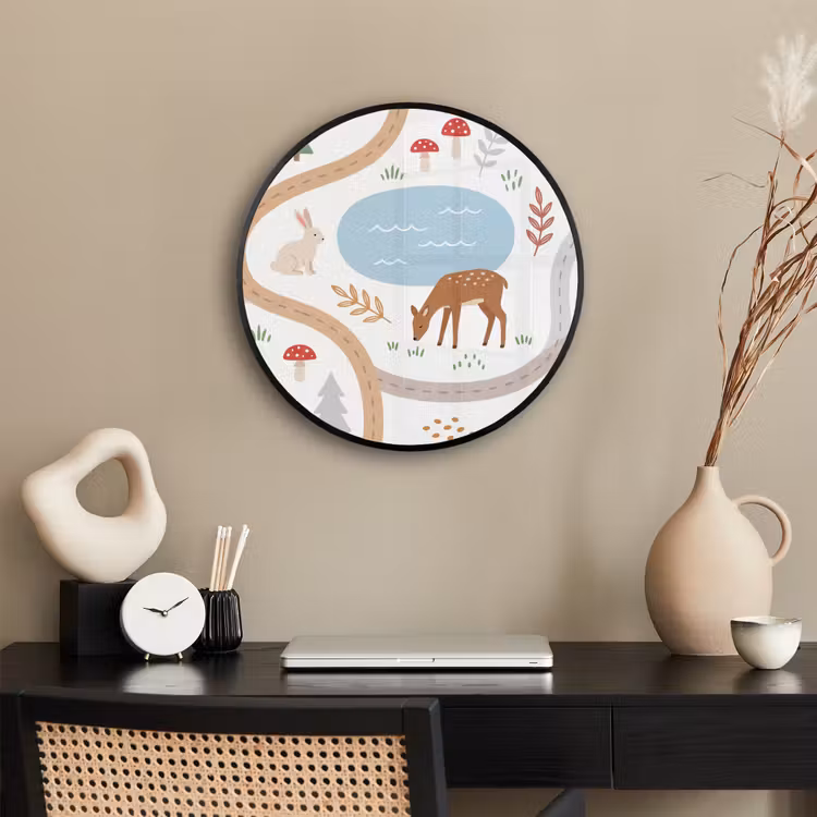 Photo Frame Round - Animals - Forest - Illustration — 2