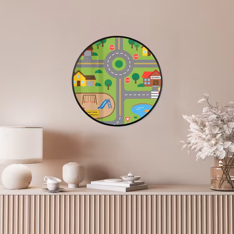 Photo Frame Round - City - Roads - Cartoon — 4