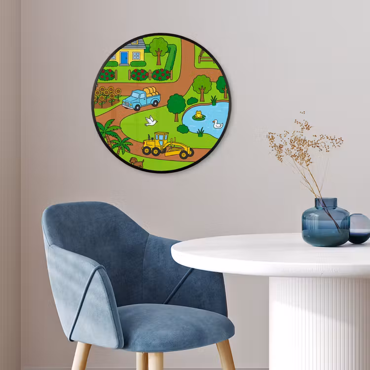 Photo Frame Round - Countryside - Animals - Cartoon — 3
