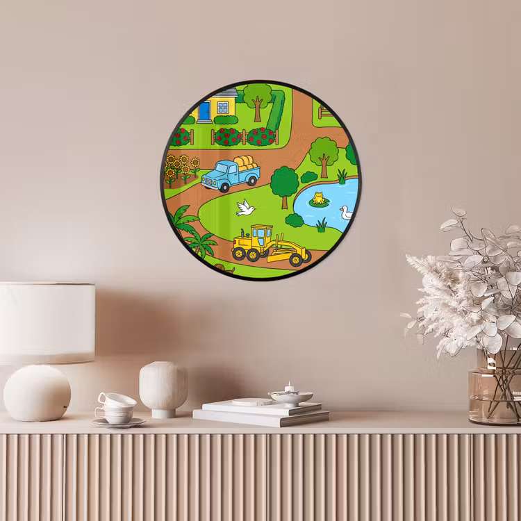 Photo Frame Round - Countryside - Animals - Cartoon — 4