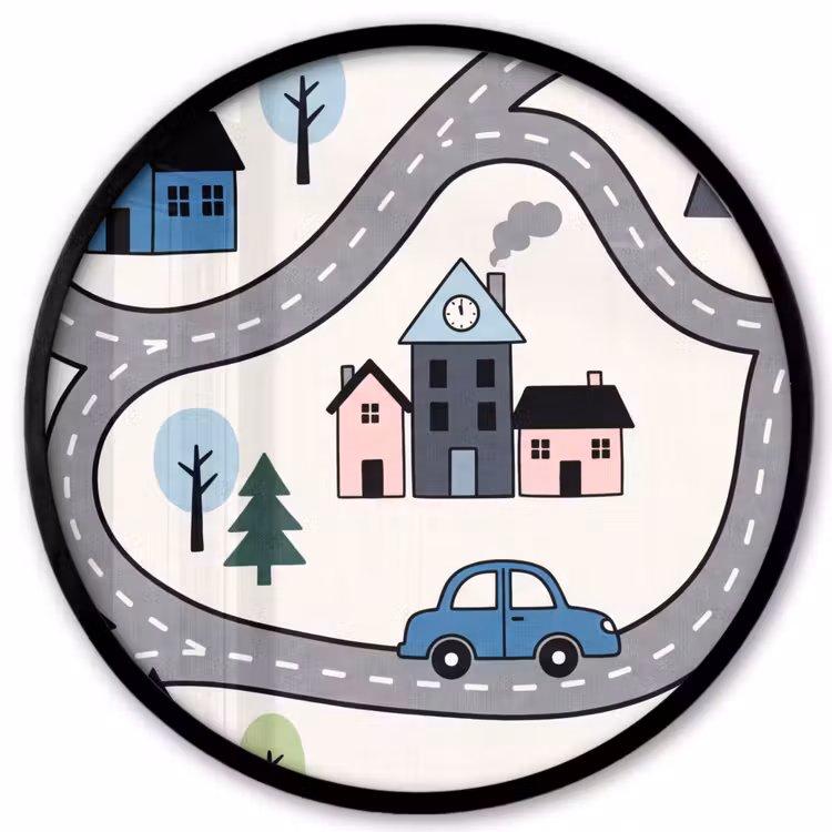 Photo Frame Round - Map - City - Kid-Friendly — 1