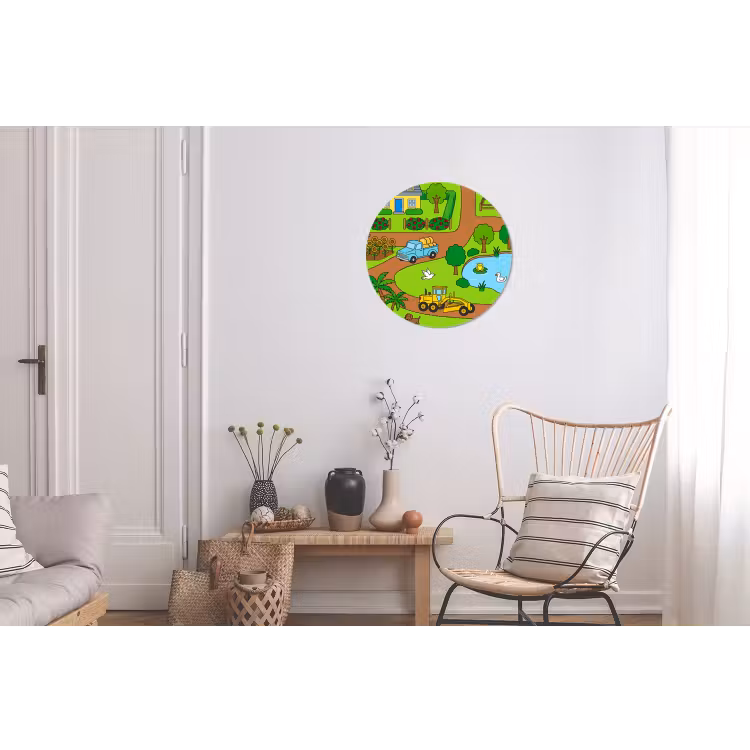 Wall circle - Aluminum - Countryside - Animals - Cartoon — 2