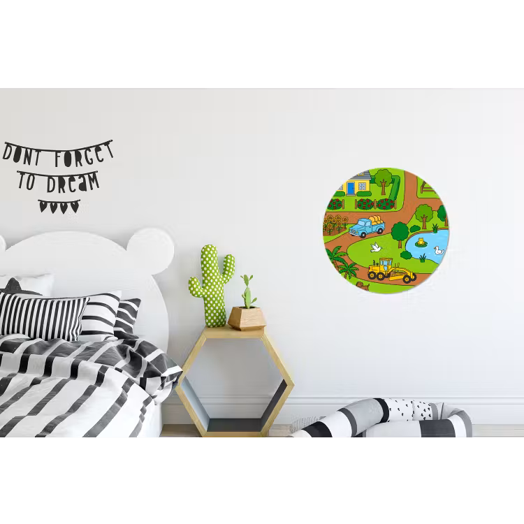 Wall circle - Aluminum - Countryside - Animals - Cartoon — 5