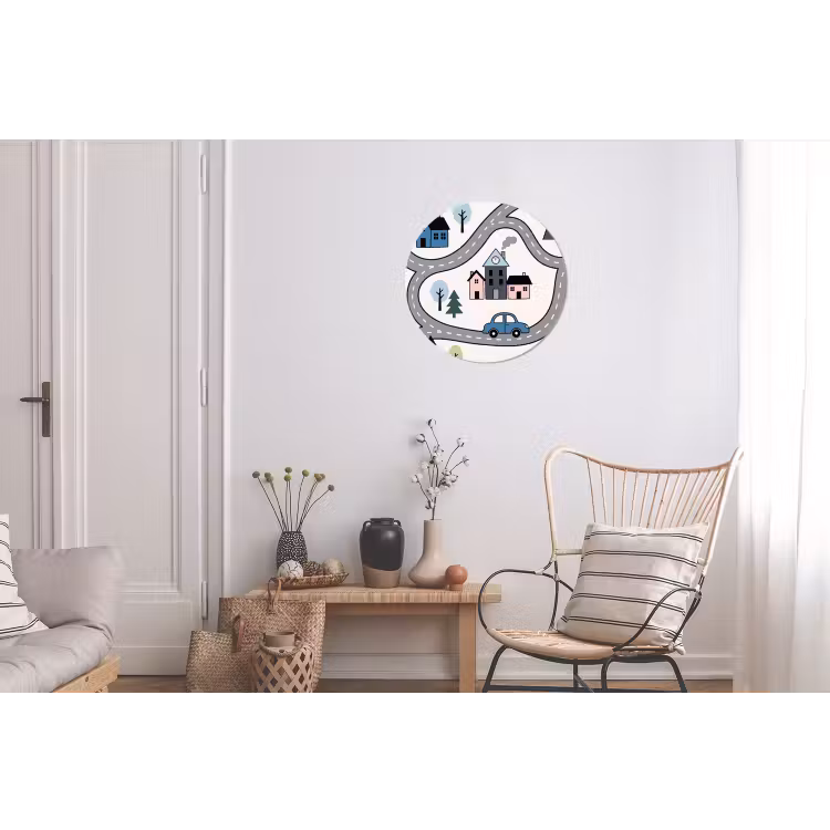Wall circle - Aluminum - Map - City - Kid-Friendly — 2