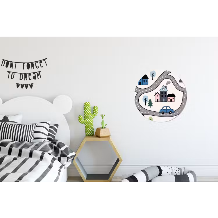 Wall circle - Aluminum - Map - City - Kid-Friendly — 5