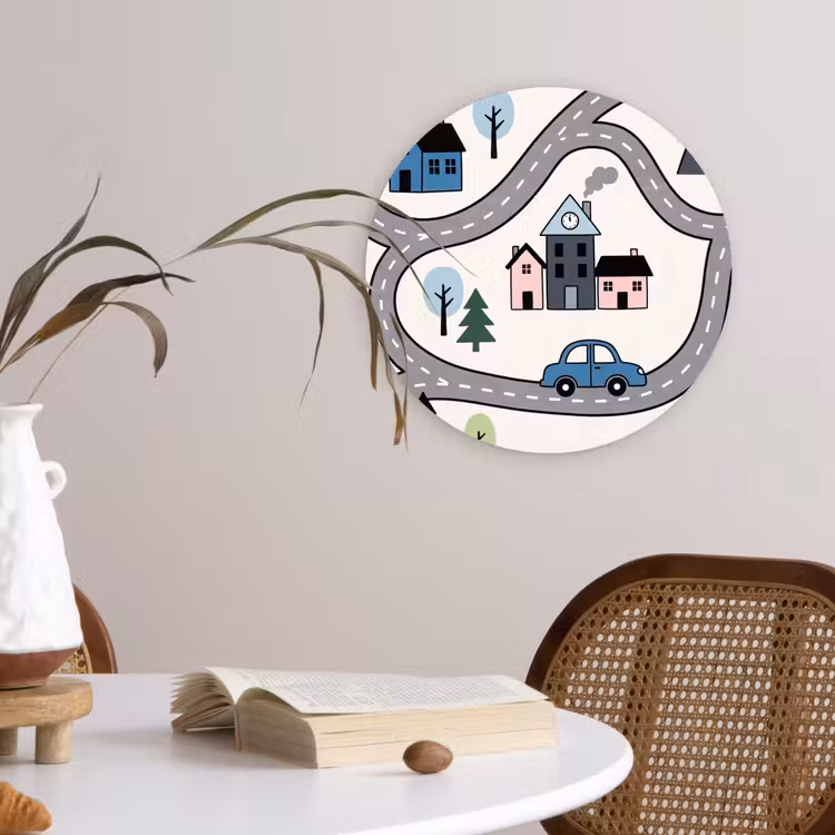Wall circle - Glass - Map - City - Kid-Friendly — 4