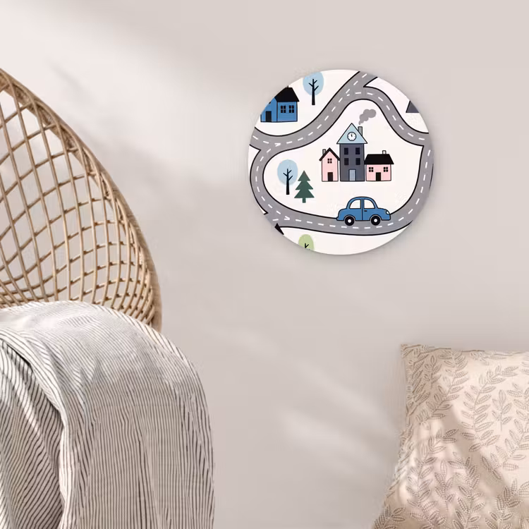 Wall circle - Glass - Map - City - Kid-Friendly — 5