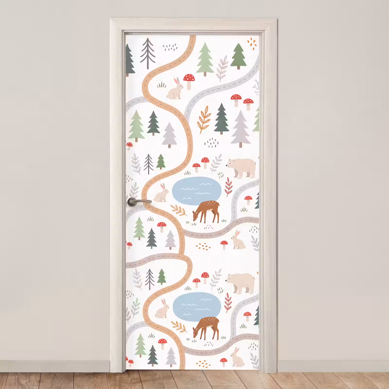 Door sticker - Animals - Forest - Illustration — 1
