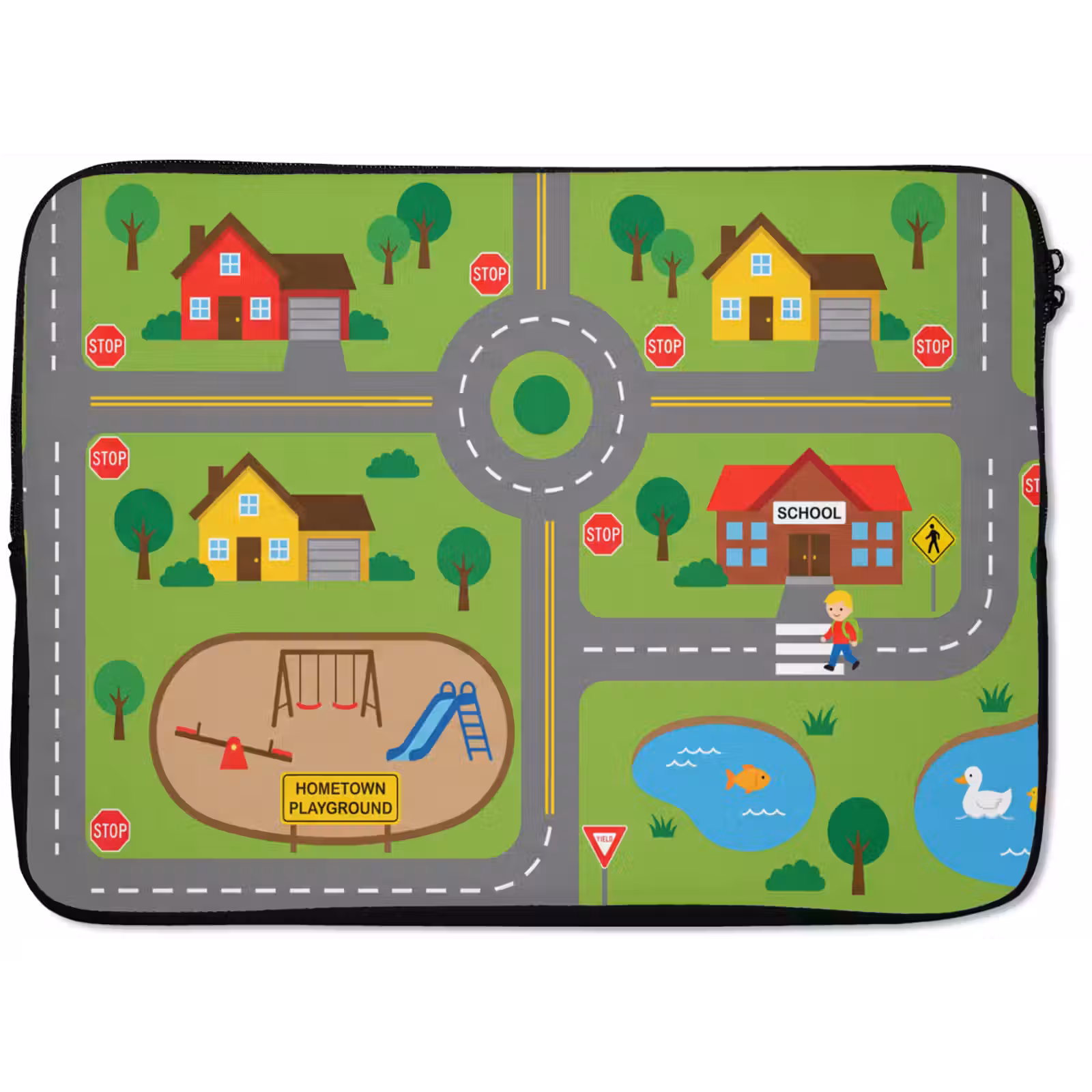 Laptop Sleeve - City - Roads - Cartoon — 1
