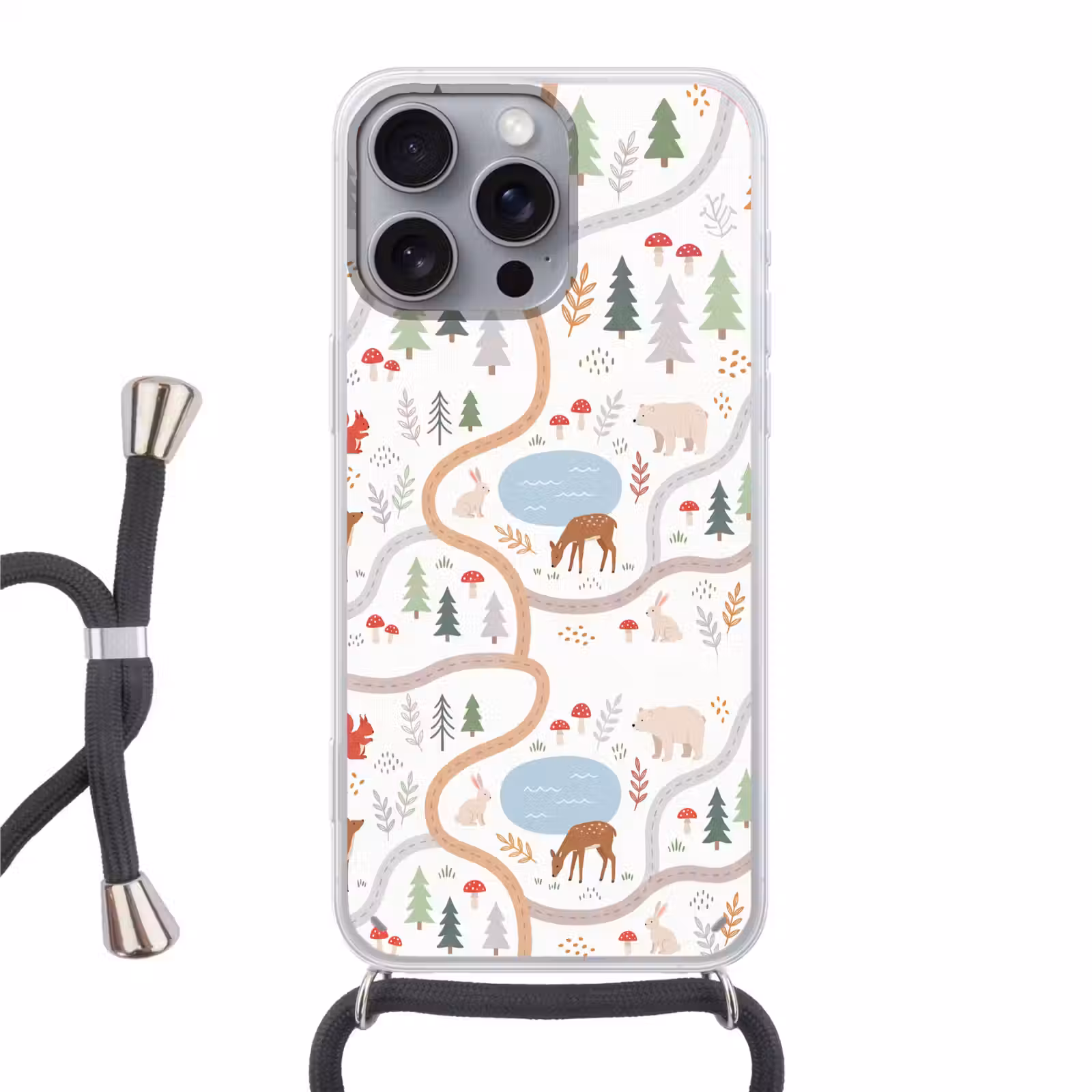 Phone case crossbody - Animals - Forest - Illustration — 1